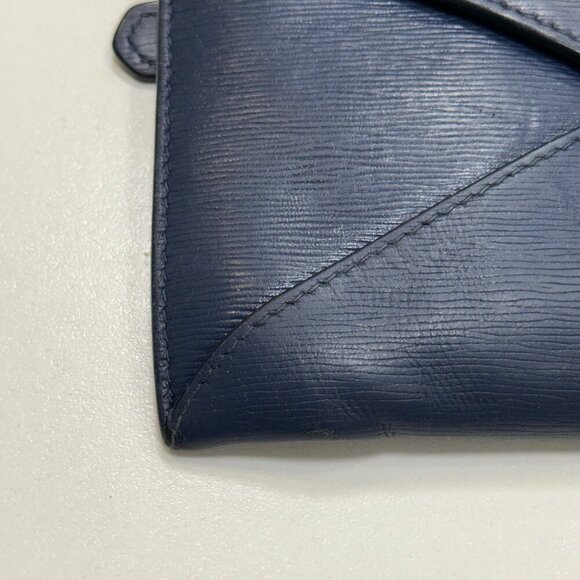 Prada Navy Blue Vitello Leather Envelope Bag P32 - Picture 8 of 14